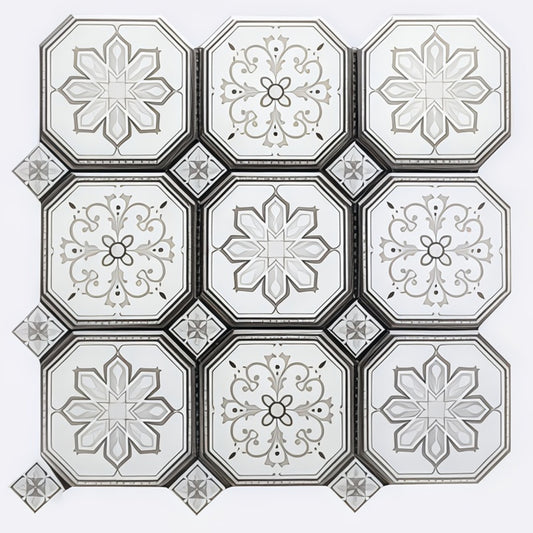 Vintage Octagonal Porcelain Mosaic Tile for bathroom & kitchen wall and backsplash CPT221