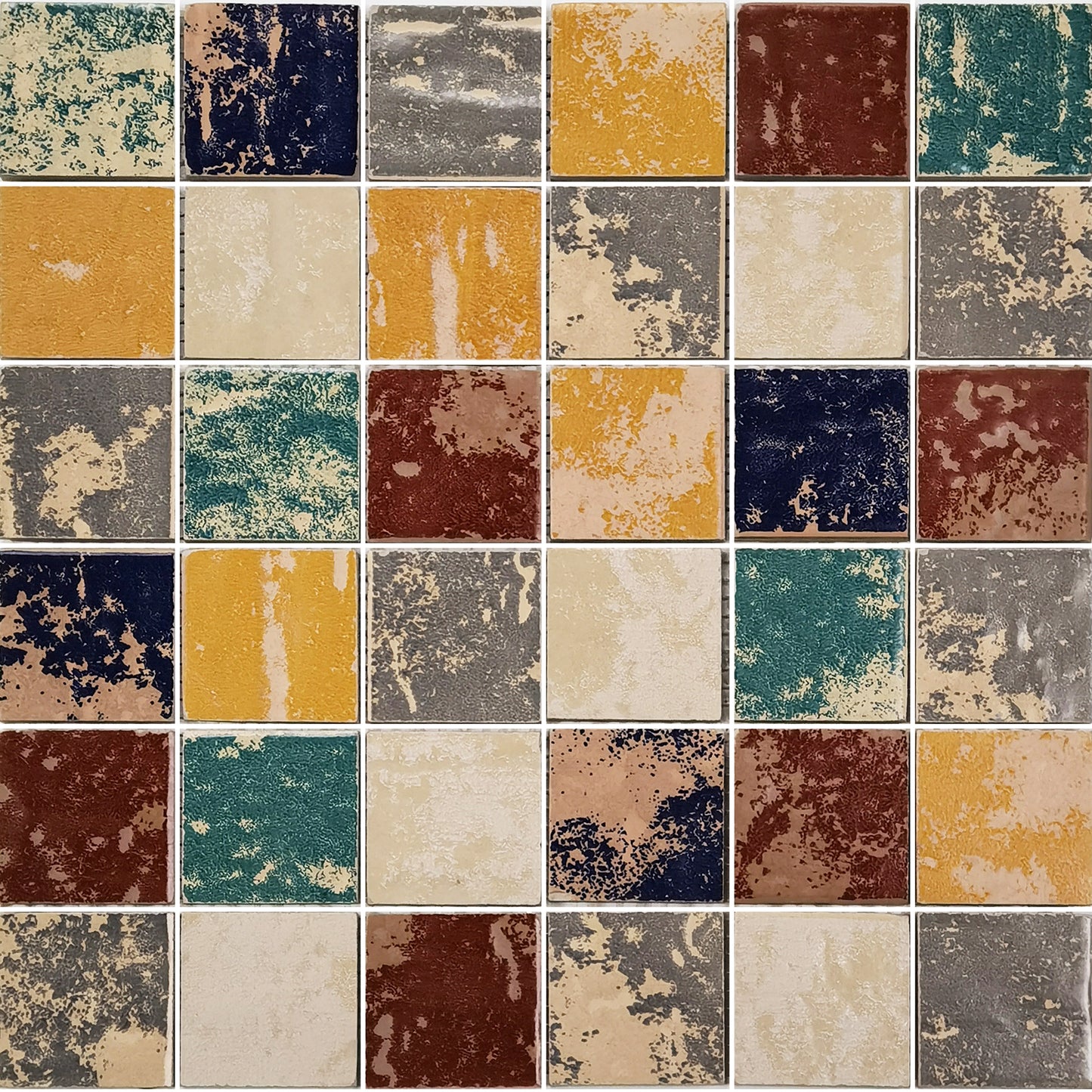 Fade Colorful Retro Revival Tile