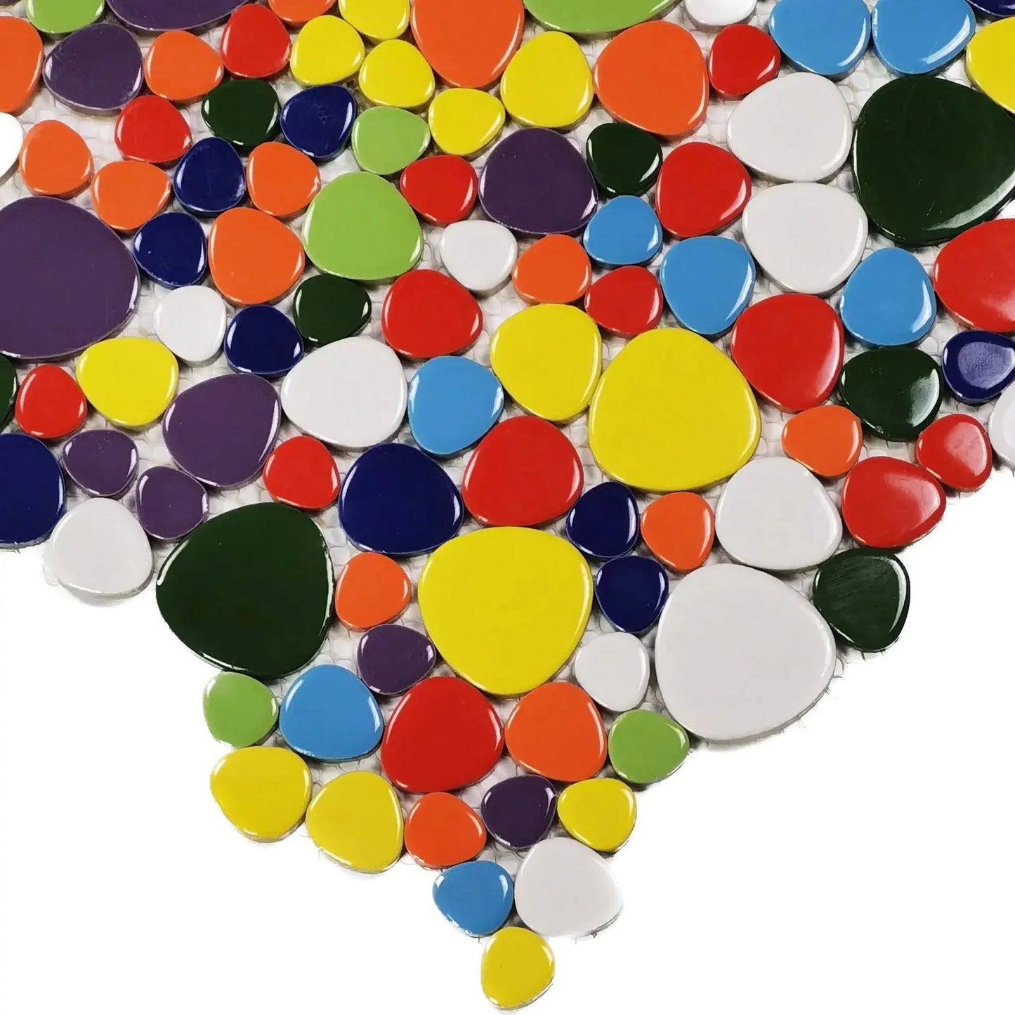 Multicolored Pebble Porcelain Mosaic Tile Backsplash Ideas FCCPT103 我的商店