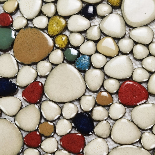 Honeycomb Pebble Tile Porcelain Mosaic Backsplash FCCPT120 我的商店