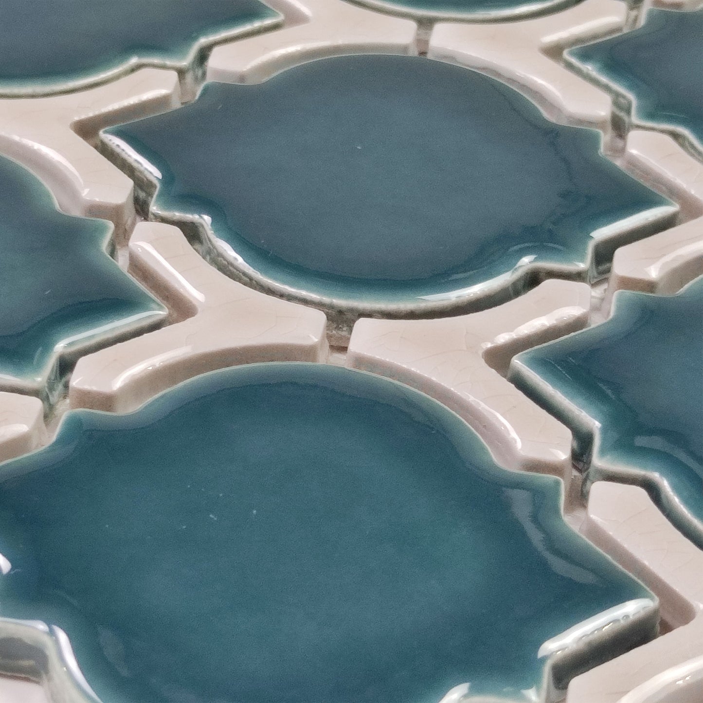 Jasper Arabesque Backsplash Tile Porcelain Mosaic FCCPT031