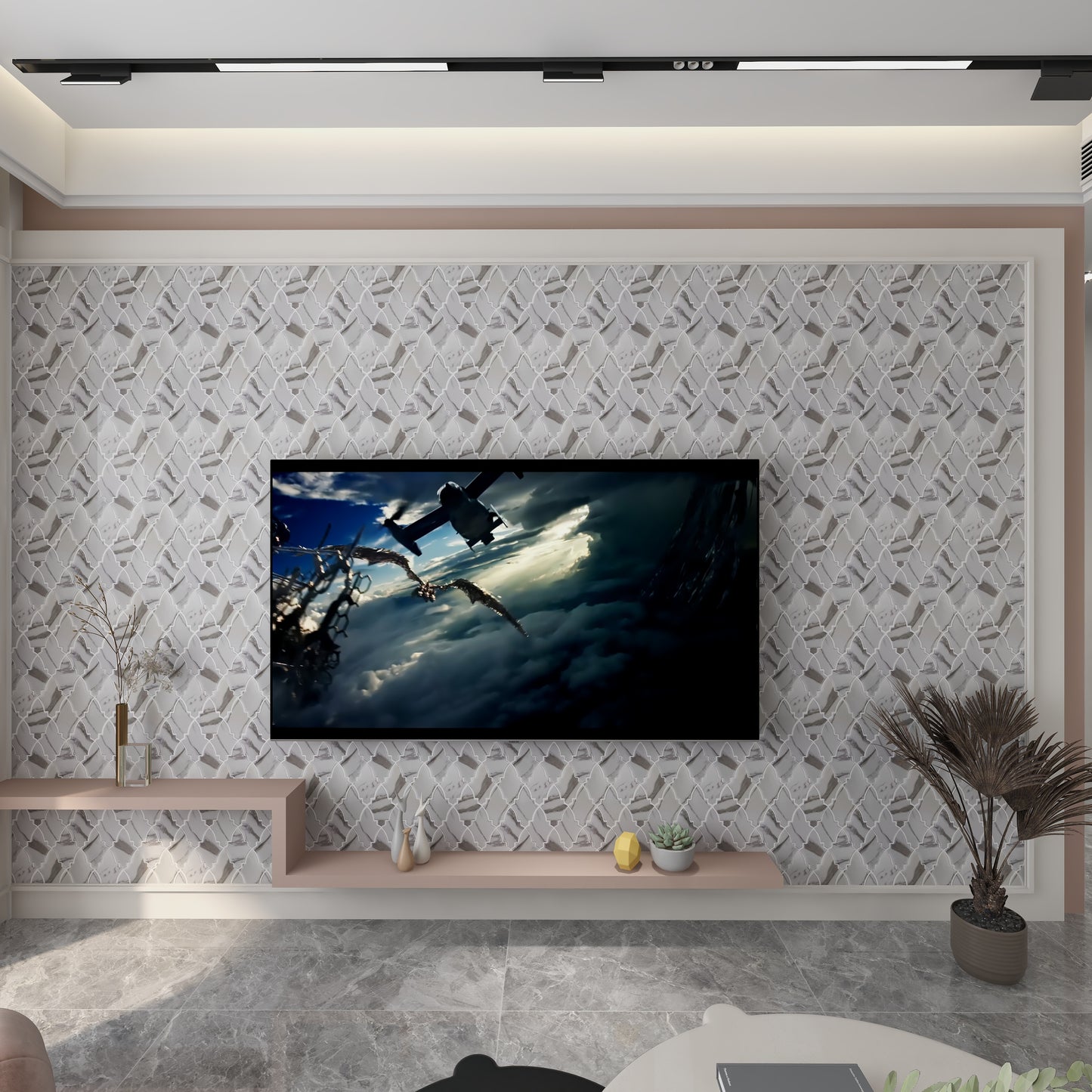 Arrow Bianco Carrara Porcelain Tile For Kitchen and Bathroom FCCPT061