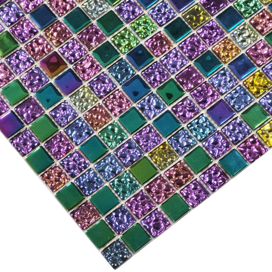 Rainbow Brilliance Square Mosaic Tiles 我的商店
