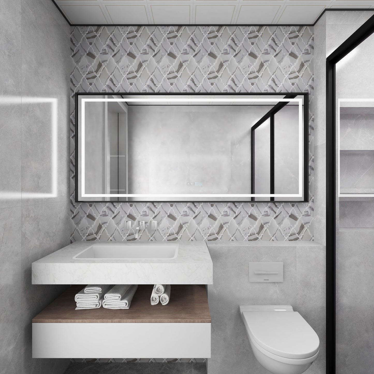Arrow Bianco Carrara Porcelain Tile For Kitchen and Bathroom FCCPT061 我的商店