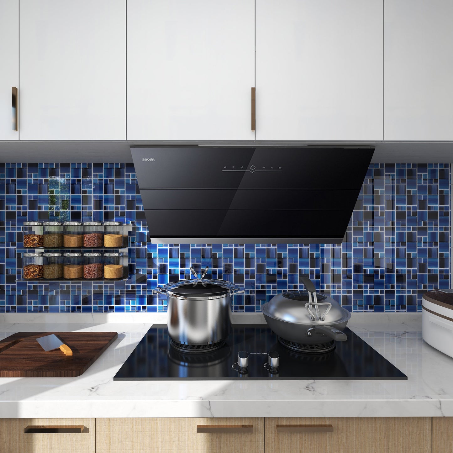 Blue Whispering Waves Glass Tile FCCGT104 我的商店