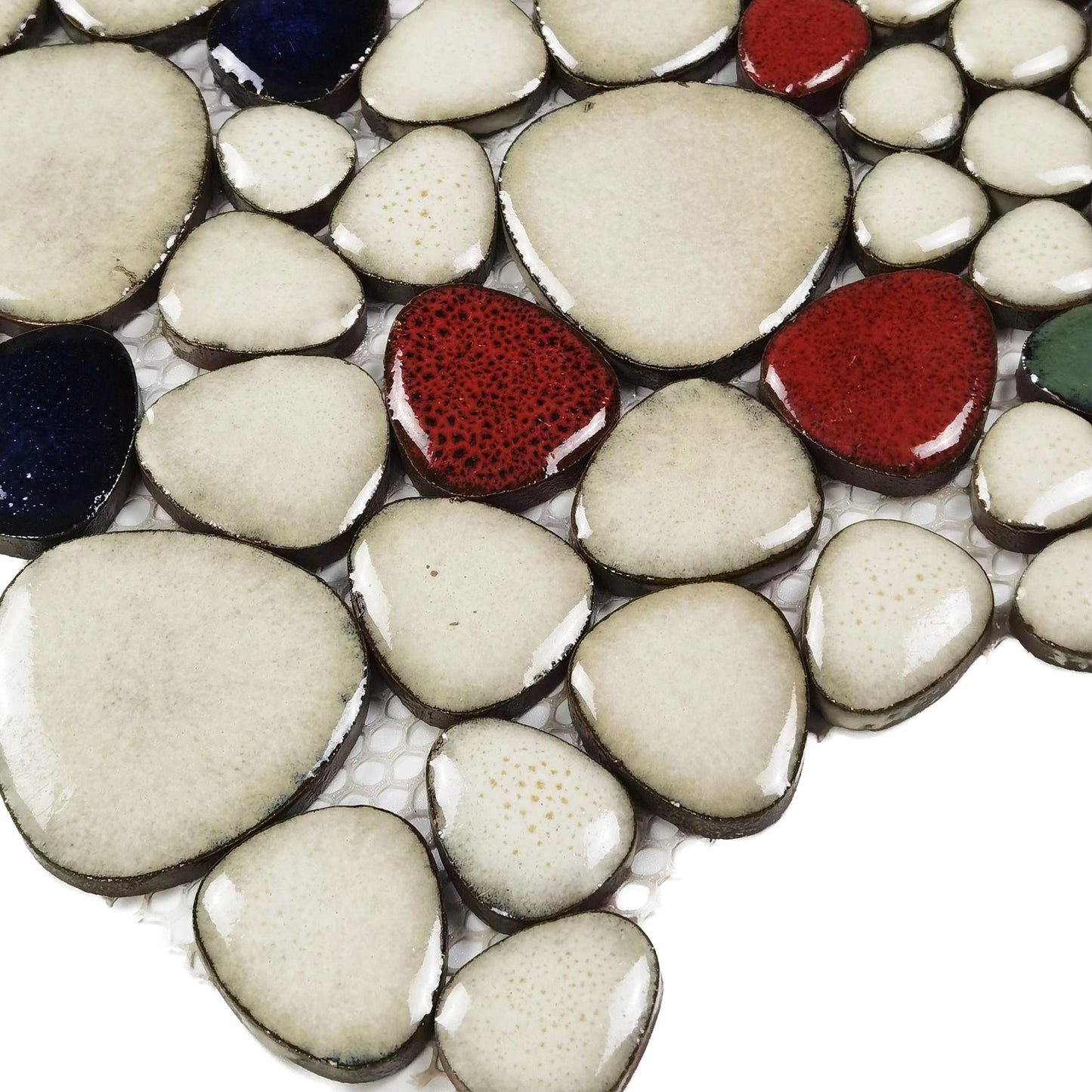 Honeycomb Pebble Tile Porcelain Mosaic Backsplash FCCPT120 我的商店
