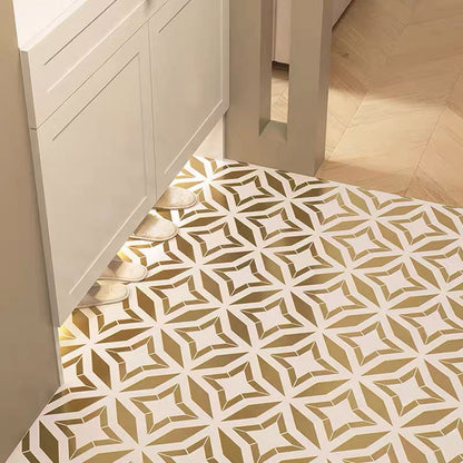 White marble-edged metal mosaic backsplash tiles for bathroom and kitchen FCMST021