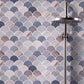 Blue Slate Gray Fish Scale Marble Mosaic Wall Tile For Bathroom FCSMT038