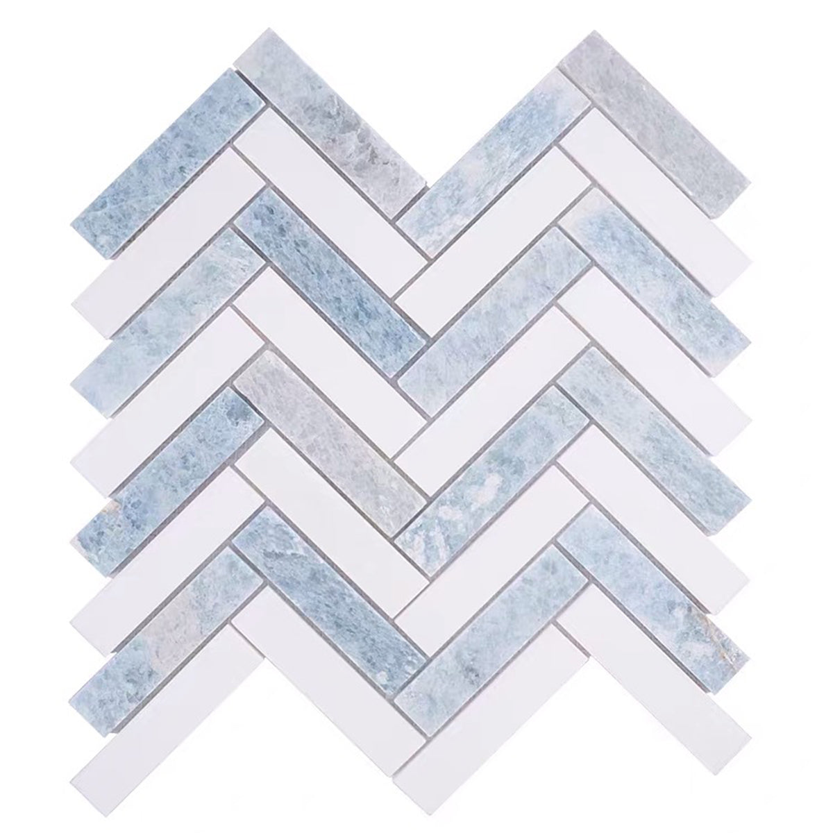 Blue White  Subway Marble Mosaic FCSMT019