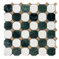 Dark Green White Hexagon Marble Mosaic Tile  Moisture & Slip Resistant for Bathroom Kitchen Pool MST031