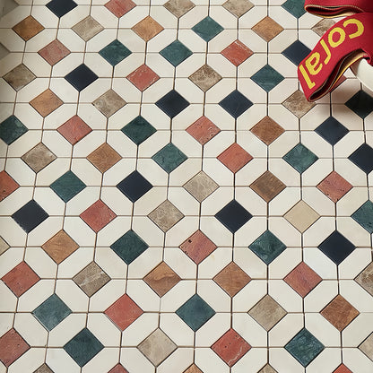 Iridescent marble mosaic tile for bathroom and kitchen wall floor MST032