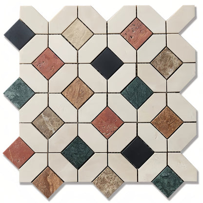 Iridescent marble mosaic tile for bathroom and kitchen wall floor MST032