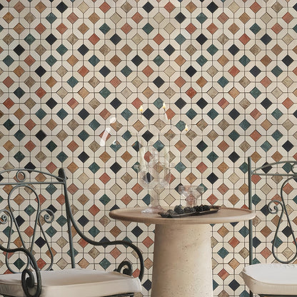 Iridescent marble mosaic tile for bathroom and kitchen wall floor MST032