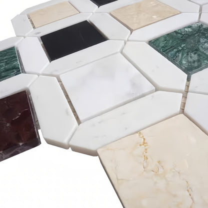 Lula Multicolor marble mosaic tile for bathroom and kitchen wall floor MST033