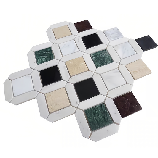 Lula Multicolor marble mosaic tile for bathroom and kitchen wall floor MST033