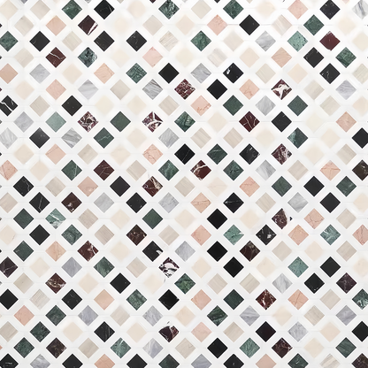 Lula Multicolor marble mosaic tile for bathroom and kitchen wall floor MST033