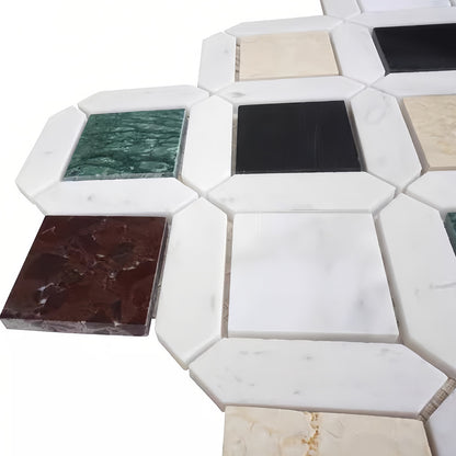 Lula Multicolor marble mosaic tile for bathroom and kitchen wall floor MST033