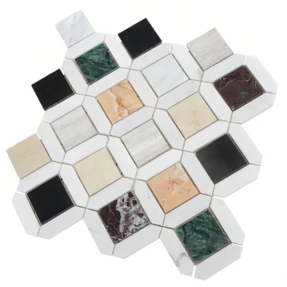 Lula Multicolor marble mosaic tile for bathroom and kitchen wall floor MST033
