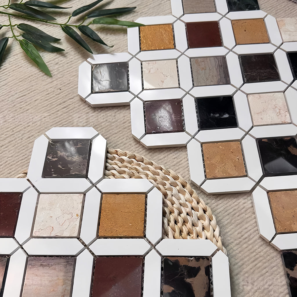 Lula Multicolor marble mosaic tile for bathroom and kitchen wall floor MST033（副本） FOC Tile