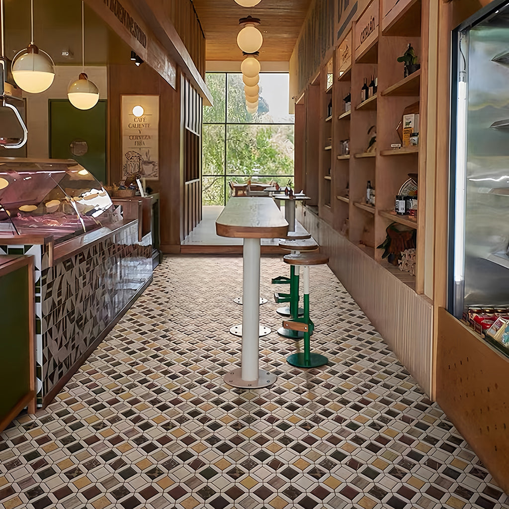 Lula Multicolor marble mosaic tile for bathroom and kitchen wall floor MST033（副本） FOC Tile
