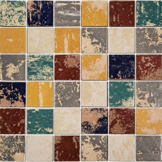 Fade Colorful Retro Revival Tile