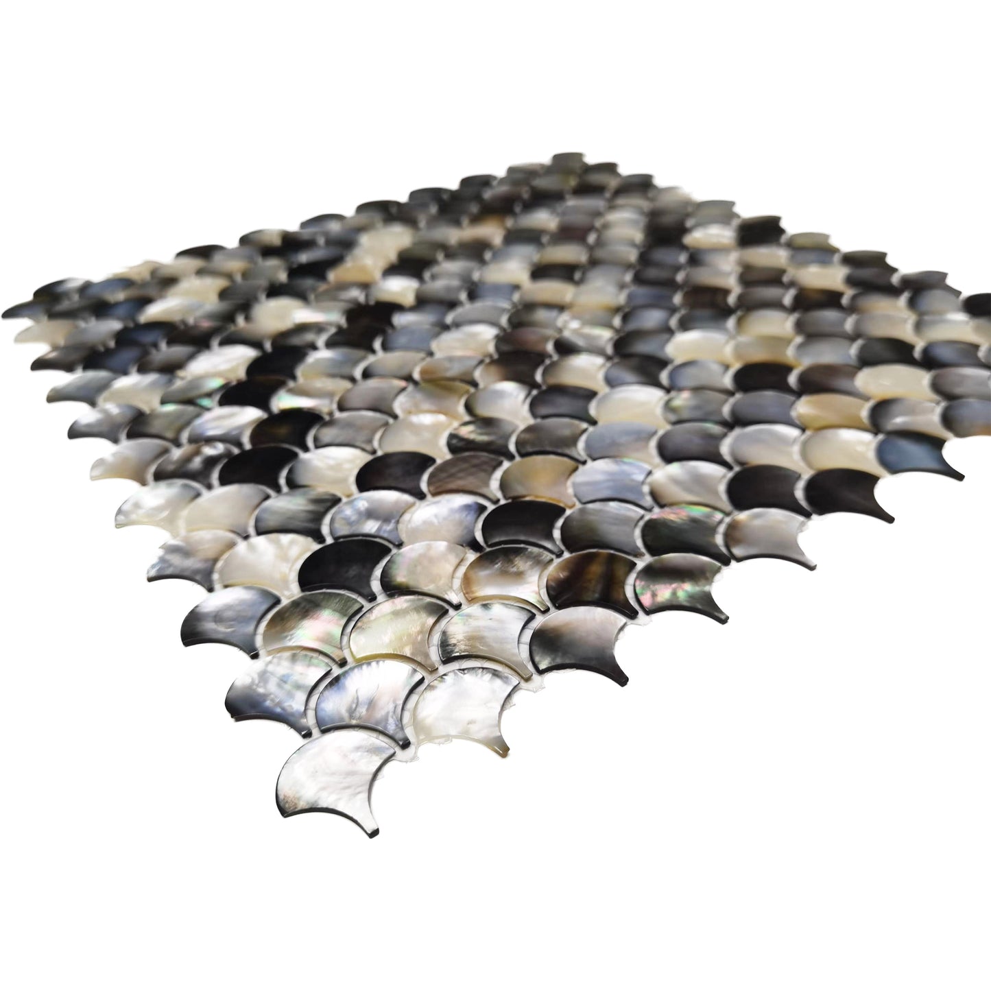 Midnight Luster Fish Scale Tiles