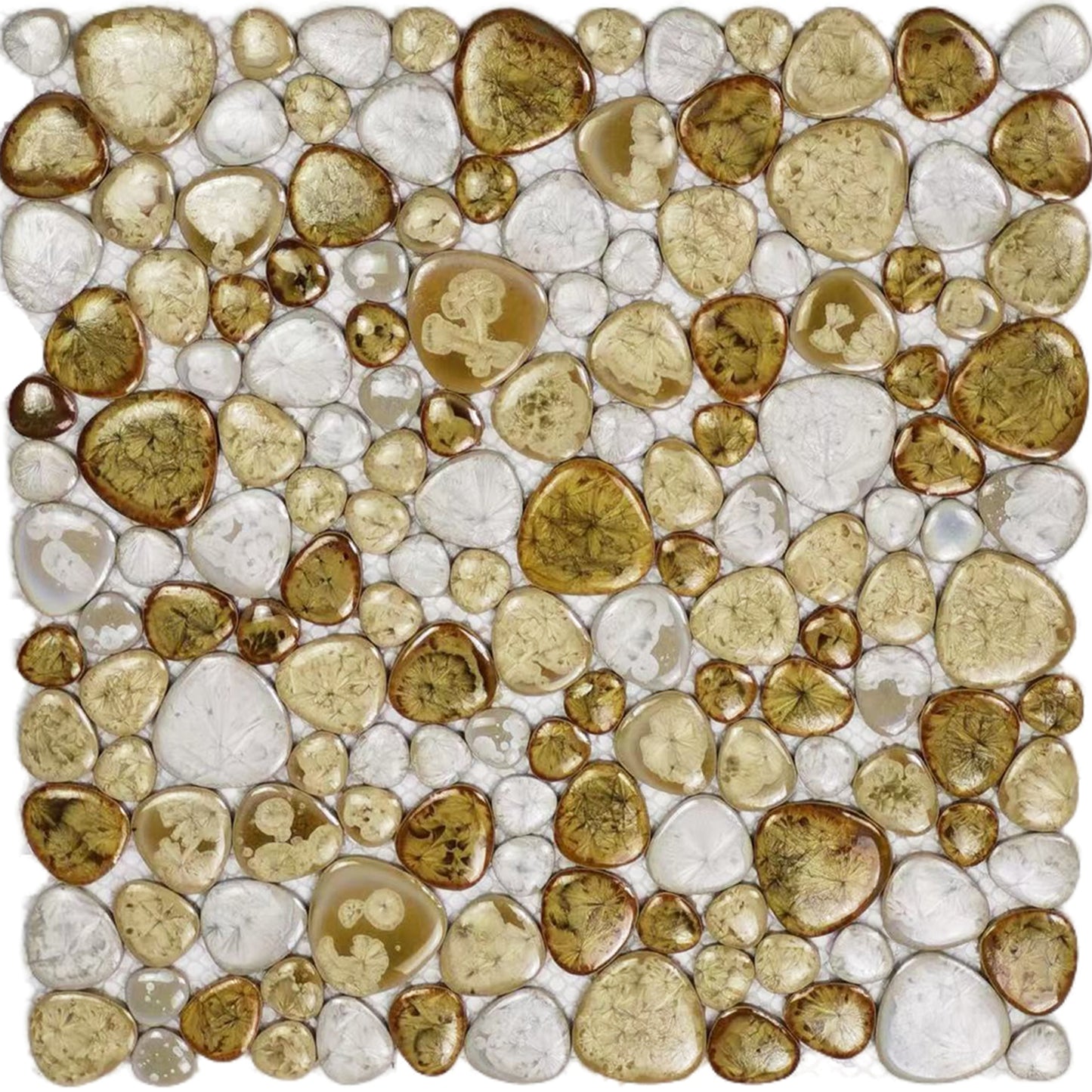 Champagne Sunlit Pebble Mist Tile