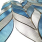 Metallic Blue Leaf Backsplash Tile Aluminum Mosaic