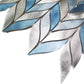 Metallic Blue Leaf Backsplash Tile Aluminum Mosaic