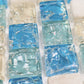 Light Blue Crackle Glass Tile Backsplash mixed Stone Mosaic