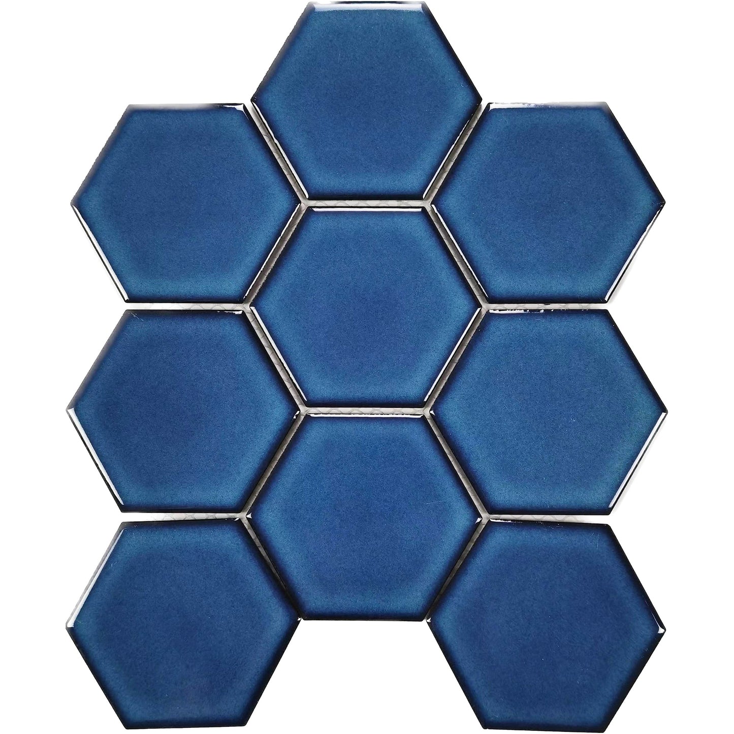 Oceanic Blue Large Hex Mosaic