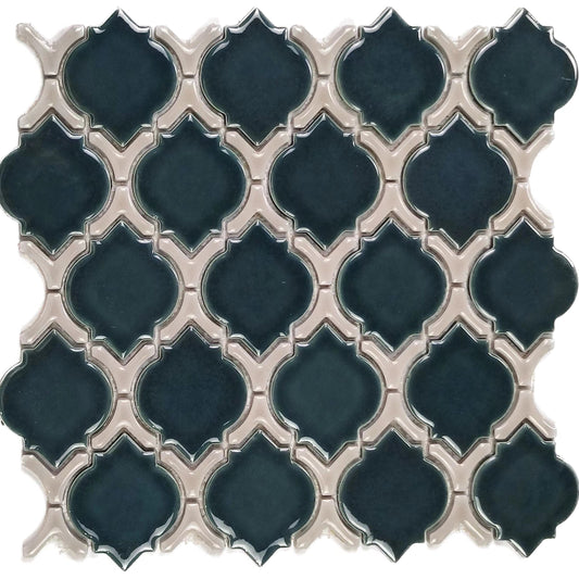 Jasper Arabesque  Backsplash Tile Porcelain Mosaic FCCPT031