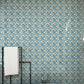 Light Blue Crackle Glass Tile Backsplash mixed Stone Mosaic