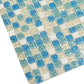 Light Blue Crackle Glass Tile Backsplash mixed Stone Mosaic