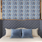 Metallic Blue Leaf Backsplash Tile Aluminum Mosaic