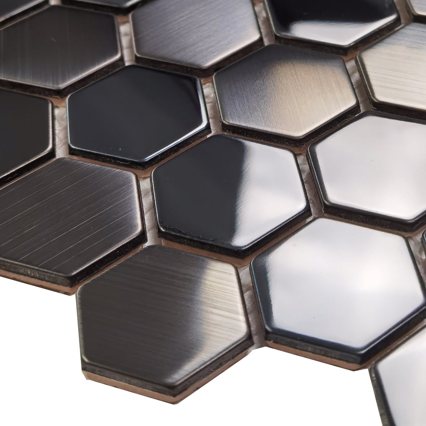 Midnight Steel Hex Mosaic